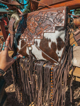 Load image into Gallery viewer, The Lancaster Cowhide Leather Tooled Bag