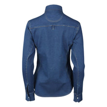 Load image into Gallery viewer, TuffRider Stone Washed Western Stretch Denim Shirt With Pearl Snaps