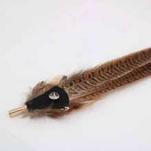Load image into Gallery viewer, Western Feather Hat Pin Natural