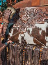 Load image into Gallery viewer, The Lancaster Cowhide Leather Tooled Bag