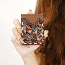 Load image into Gallery viewer, Card-Holder Genuine Leather Feather Card Holder