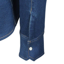 Load image into Gallery viewer, TuffRider Stone Washed Western Stretch Denim Shirt With Pearl Snaps