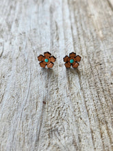 Load image into Gallery viewer, Western Rose Genuine Leather Earrings