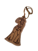 Load image into Gallery viewer, Cowgirl – Tooled Leather Bag Charm