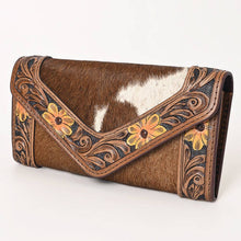 Load image into Gallery viewer, Sunflower Leather &amp; Cowhide Wallet

