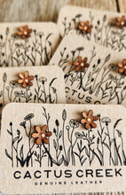 Load image into Gallery viewer, Wild Flower Genuine Leather Post Earrings
