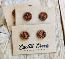 Load image into Gallery viewer, "Millie" Handmade Genuine Leather Stud Earrings
