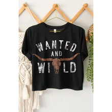 Load image into Gallery viewer, WANTED AND WILD GRAPHIC CROP TOP
