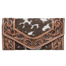 Load image into Gallery viewer, Tooled Leather Trifold Cowhide Wallet
