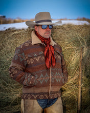 Load image into Gallery viewer, Sherpa-Lined Southwestern/Aztec Jacket
