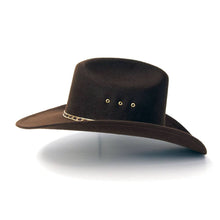 Load image into Gallery viewer, Brown Felt Finish Western Cattleman Hat
