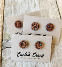 Load image into Gallery viewer, "Millie" Handmade Genuine Leather Stud Earrings
