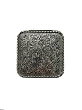 Load image into Gallery viewer, Western Pattern Etched Metal Plate Jewellery Box (Tan/Brown)
