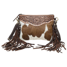 Load image into Gallery viewer, Tooling Leather Cowhide Bag with Fringe - Curico
