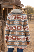 Load image into Gallery viewer, Ladies Long Aztec Jacket

