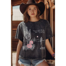 Load image into Gallery viewer, JUST LIKE A CACTUS MINERAL GRAPHIC TOP
