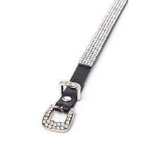 Load image into Gallery viewer, Crystal Embellished Leather Hat Belt

