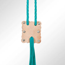 Load image into Gallery viewer, Braided Turquoise Genuine Leather Necklace/Bolo
