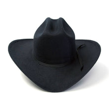 Load image into Gallery viewer, Black Felt Finish Western Cattleman Hat with Black Hat Band
