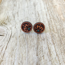 Load image into Gallery viewer, "Millie" Handmade Genuine Leather Stud Earrings
