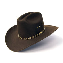 Load image into Gallery viewer, Brown Felt Finish Western Cattleman Hat

