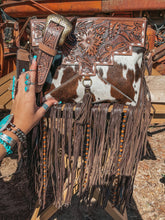 Load image into Gallery viewer, The Lancaster Cowhide Leather Tooled Bag

